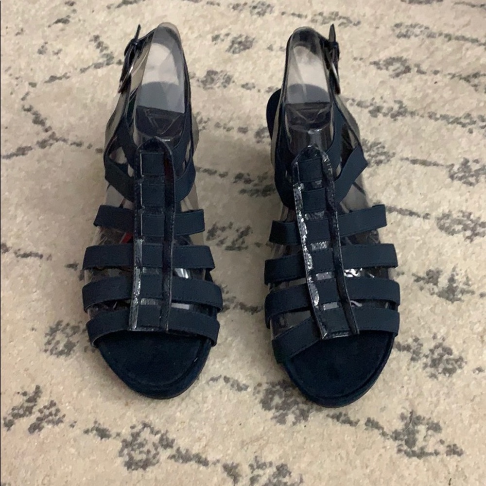 Aerosols Candlelight Dark Blue Patent Sandals